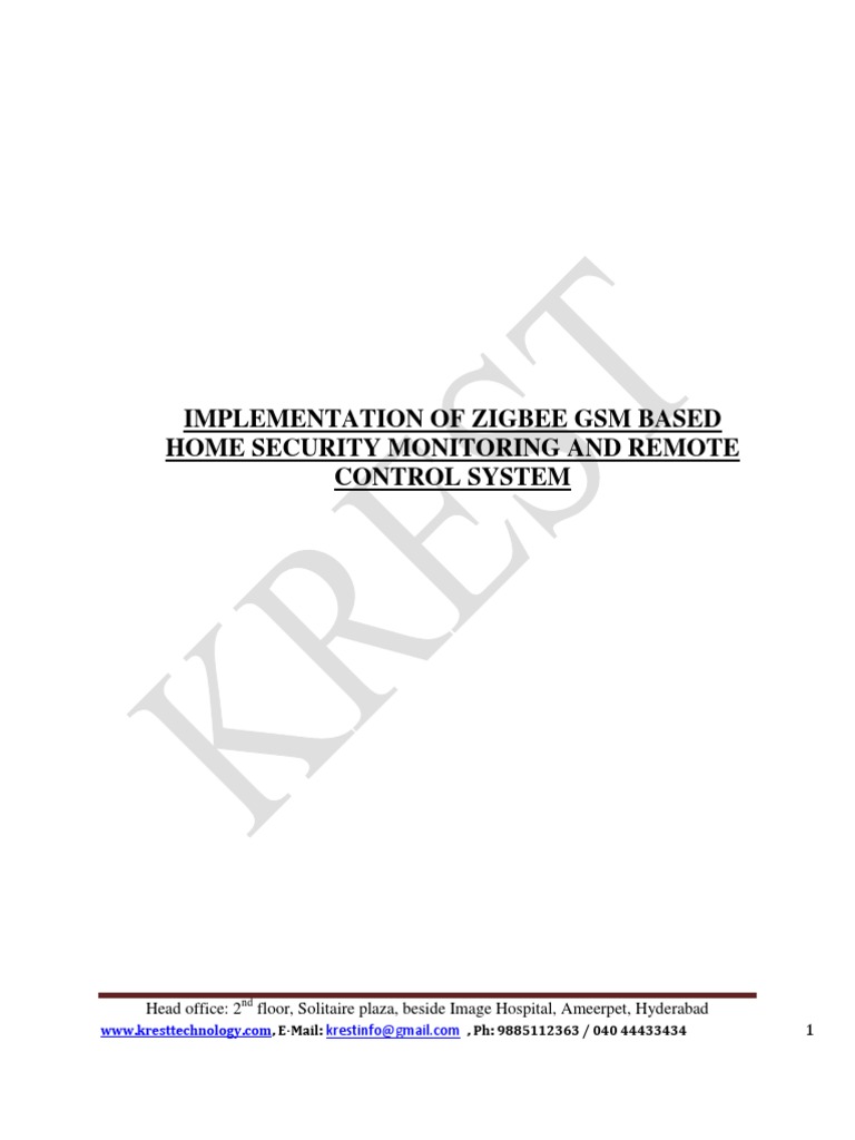 19.implementation of ZigBee-GSM Based Home Security Monitoring An | PDF ...