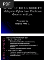 Malaysian Cyber Law Electronic Government Law