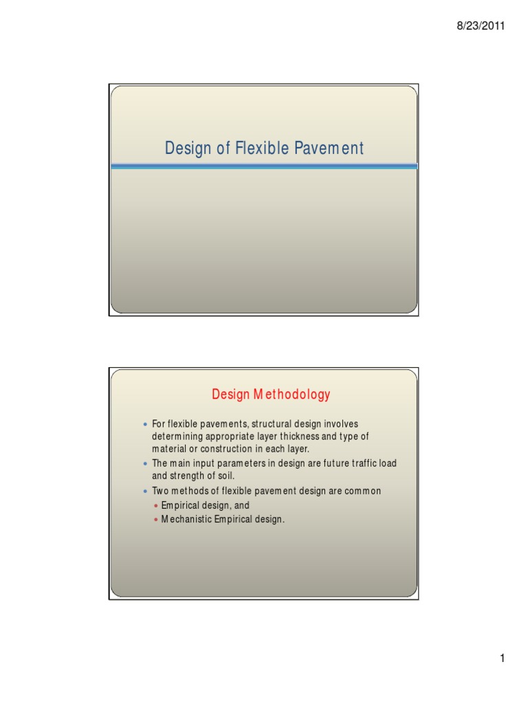 Flexible Pavement Design Methods | PDF | Road Surface | Deformation ...