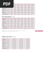 Girl'S Size Chart: Inches