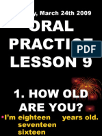 Oral Practice Lesson 9
