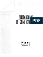 Henry Rollins Do I Come Here Often 1998