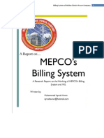 Billing System of MEPCO Report