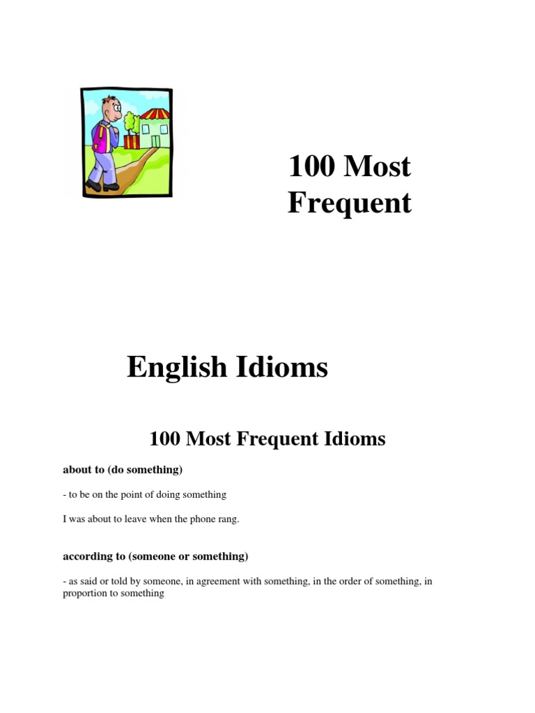 100 Common English Idioms Explained | PDF | Idiom | Test (Assessment)