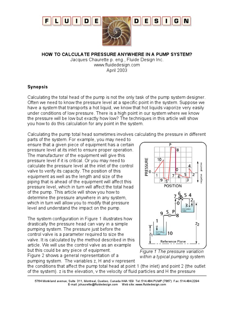Calculate Pump Pressure from Flow Rate | PDF | Pump | Pressure