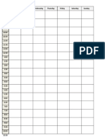 Weekly Schedule Template