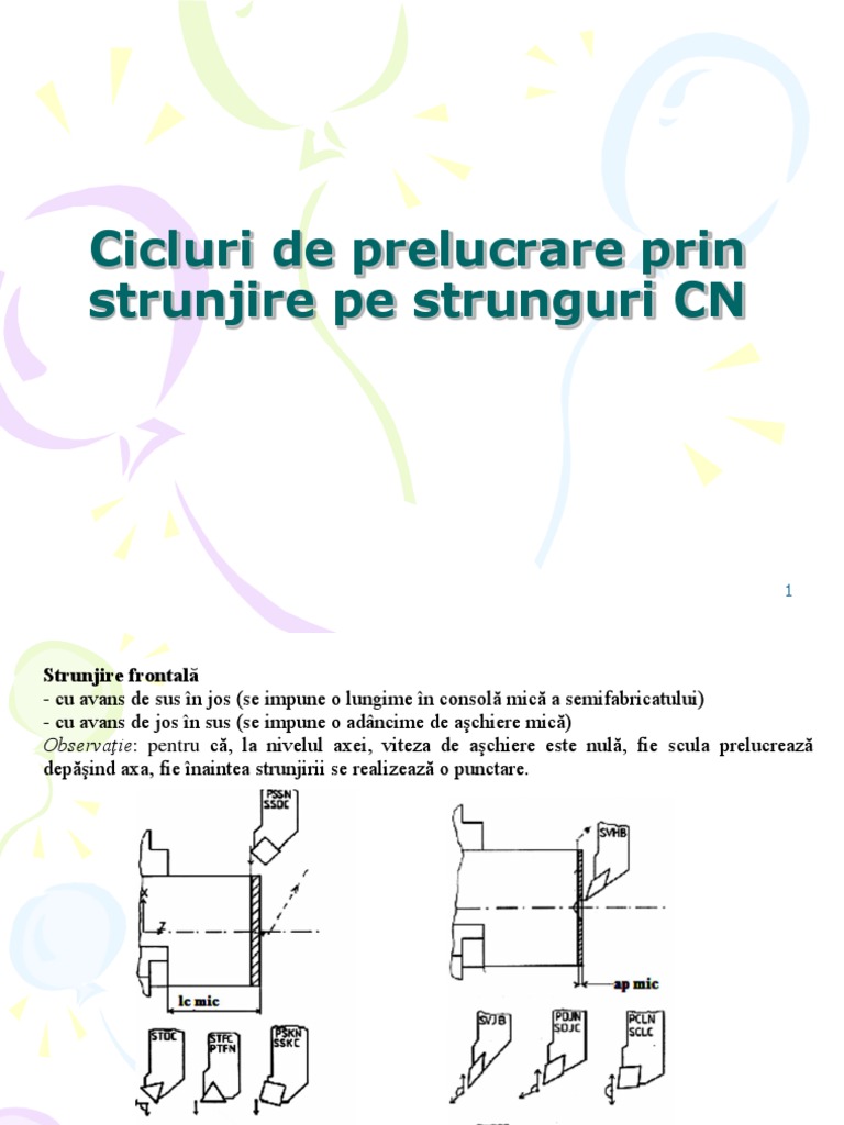CURS 7 Cicluri de Strunjire CN Analiza Detaliata Operatie | PDF