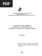 A internet como ambiente da educação à distância na formação continuada de professores