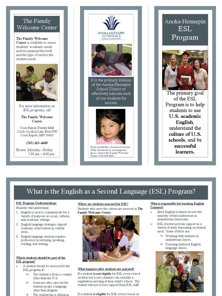 Anoka-Hennepin ESL Program Overview | PDF | English As A Second Or ...
