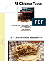 2 Dollar 75 Cent Chicken Tacos at La Casita Tacos in Vancouver British Columbia