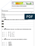 Pnaic - Avaliação Diagnóstica - 1º Ano