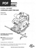 Download Craftsman Cordless Laser Trim Saw Model 315115780pdf by AKA Toms de Torquemada SN159614730 doc pdf