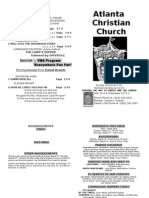 August 11 2013 Church Bulletin