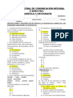 Examen Bimestral de Comunicación Integral Tucume