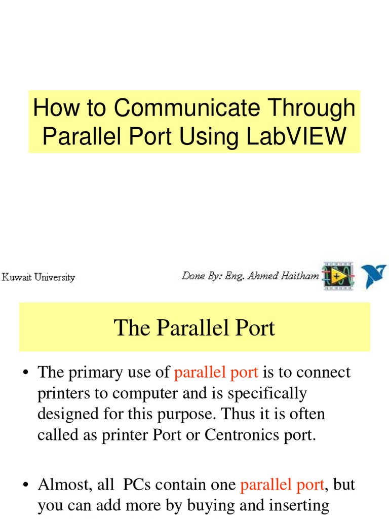 Communicating via Parallel Port in LabVIEW | PDF | Input/Output ...
