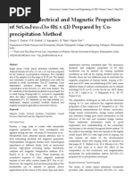 Structural, Electrical and Magnetic Properties of SrCoxFe12-xO19 (0≤ x ≤1) Prepared by Co-precipitation Method