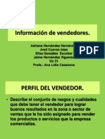 Informacion de Vendedores