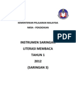 Instrumen Membaca Literasi Saringan 3 Tahun 1