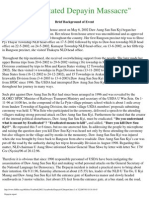 "Premeditated Depayin Massacre": Brief Background of Event