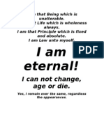 Iam Eternal!: I Can Not Change, Age or Die