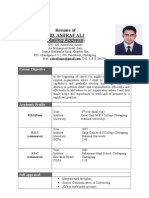 Resume of Md. Ashraf Ali: Mailing Address
