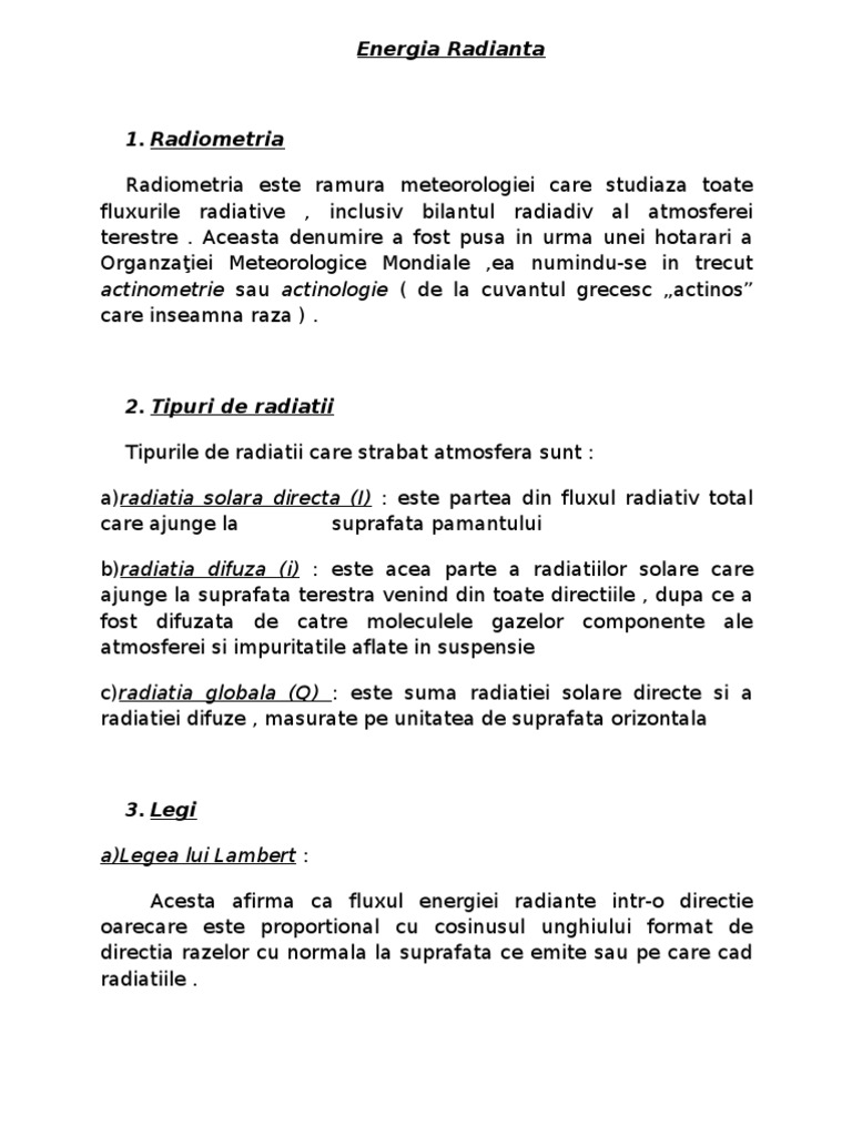 Energia Radianta | PDF