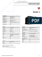 Model: 3: Specification Sheet