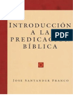 INTRODUCCIÓN A LA PREDICACIÓN BÍBLICA -Jose Santander Franco