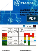 Piaggio Ciao Bravo Si Manuale D'uso e Manutenzione