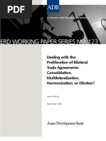 Download Dealing with the Proliferation of Bilateral Trade Agreements Consolidation Multilateralization Harmonization or Dilution by Asian Development Bank SN159674534 doc pdf