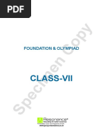 Download Class VII FOUNDATION  OLYMPIAD by Resonance Dlpd SN159678463 doc pdf
