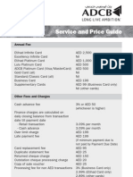 Service and Price Guide: Annual Fee