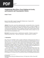 Download Nonholonomic Ricci Flows Exact Solutions in Gravity and Symmetric and Nonsymmetric Metrics by Sergiu  Vacaru SN15968583 doc pdf