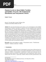 Download Einstein Gravity and Almost Kahler Variables and Stability of Gravity with Nonholonomic Distributions and Nonsymmetric Metrics by Sergiu  Vacaru SN15968994 doc pdf