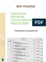 Mpa Trading: Adjustments Worksheet Income Statement Balance Sheet