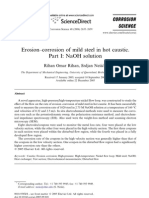 Erosion-Corrosion of Mild Steel in Hot Caustic. Part I: Naoh Solution