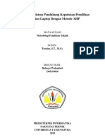 Perancangan Sistem Pendukung Keputusan Pemilihan Laptop Metode AHP