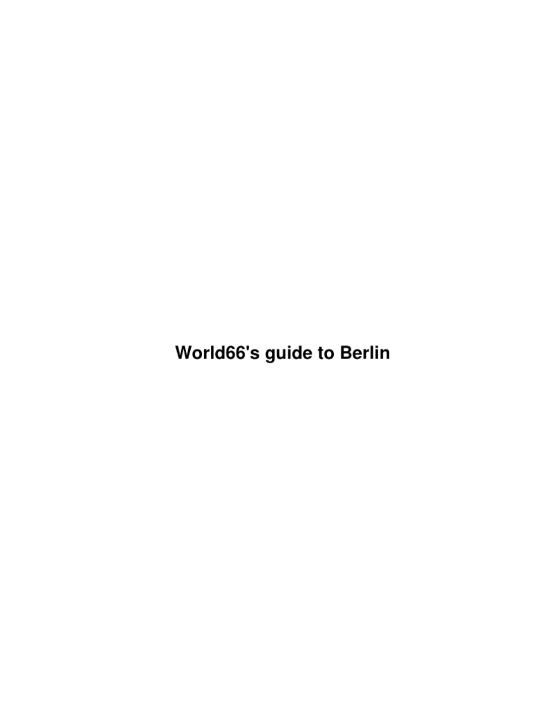 Berlin City Guide Berlin Golf Course