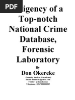 Exigency of a Top-notch National Crime Database_Forensic Laboratory.doc