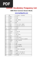Download 6000 Most Common Korean Words by Daniel Dario Fula SN159704747 doc pdf