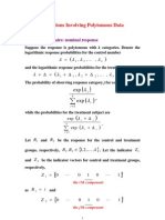 Some Applications Involving Polytomous Data: (A) Matched Pairs: Nominal Response