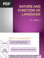 Nature and Function of Language