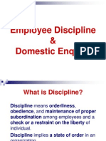 Employee Discipline & Domestic Enquiry