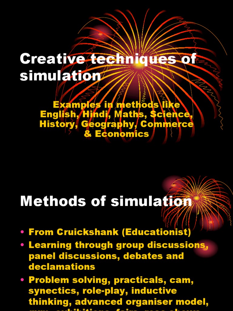 Creative Techniques of Simulation | PDF | Creativity | Simulation