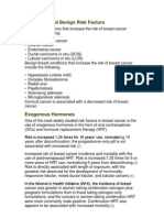 Neoplastic and Benign Risk Factors