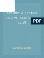 Sermão: Ah Se Meu Povo Me Escutasse - SL 81