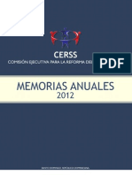Memoria Comisión Ejecutiva Reforma Sector Salud 2012