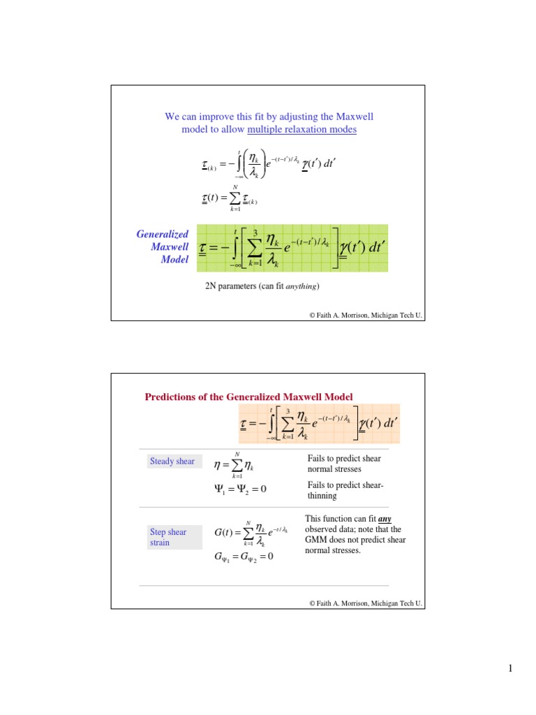T D T E We Can Improve This Fit by Adjusting The Maxwell Model To