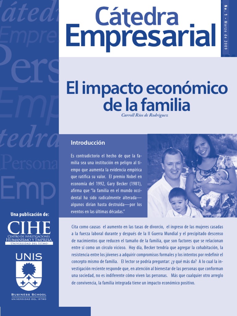Impacto Económico de la Familia | PDF | Familia | Matrimonio