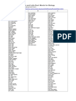 Greek and Latin Root Words for Biology